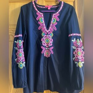Lilly Pulitzer embroidered shirt